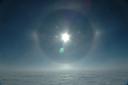 Halo and sundogs around the Sun