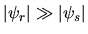 $\vert\psi_r\vert\gg\vert\psi_s\vert$