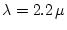 $\lambda=2.2\, \mu$