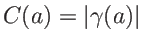 $ C(a)=\vert\gamma(a)\vert$