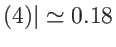 $ (4)\vert\simeq 0.18$