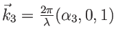 $ \vec k_3=\frac{2\pi}{\lambda} (\alpha_3, 0, 1)$