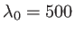 $\lambda_0=500$