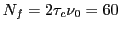 $ N_f=2\tau_c \nu_0=60$
