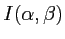 $ I(\alpha,\beta)$