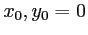 $ x_0, y_0=0$
