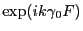 $ \exp(i k \gamma_0 F)$