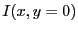 $ I(x,y=0)$