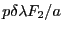 $ p\delta\lambda F_2/a$