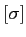 $ [\sigma]$