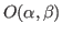 $ O(\alpha,\beta)$