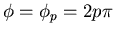 $\phi=\phi_p=2 p\pi$