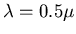 $\lambda=0.5 \mu$