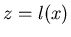 $z=l(x)$