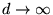 $d\rightarrow\infty$