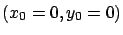 $(x_0=0,y_0=0)$