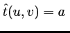 $\displaystyle \hat t(u,v)=a\:$
