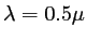 $ \lambda=0.5 \mu$