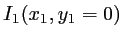 $ I_1(x_1,y_1=0)$