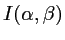 $ I(\alpha,\beta)$