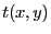 $ t(x,y)$