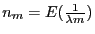 $ n_m=E(\frac{1}{\lambda m})$