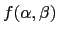 $ f(\alpha,\beta)$