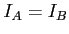 $ I_A=I_B$