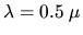 $\lambda=0.5\;\mu$