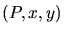 $(P,x,y)$