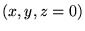 $(x,y,z=0)$