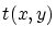 $t(x,y)$