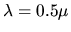 $\lambda=0.5\mu$