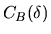 $C_B(\delta)$