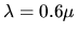 $\lambda=0.6\mu$