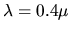 $\lambda=0.4\mu$
