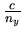 $\frac{c}{n_y}$