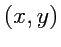 $ (x,y)$