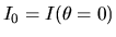 $I_0=I(\theta=0)$