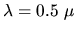 $\lambda=0.5~\mu$