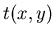$t(x,y)$