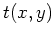$t(x,y)$