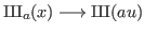 $ \mathop{\textcyrillic{\CYRSH}}_a(x) \longrightarrow \mathop{\textcyrillic{\CYRSH}}(a u)$